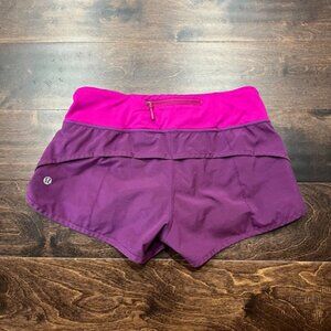 Lululemon Speed Up Shorts - Size 2